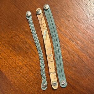 Stylish Braided and Textured Bracelets Set